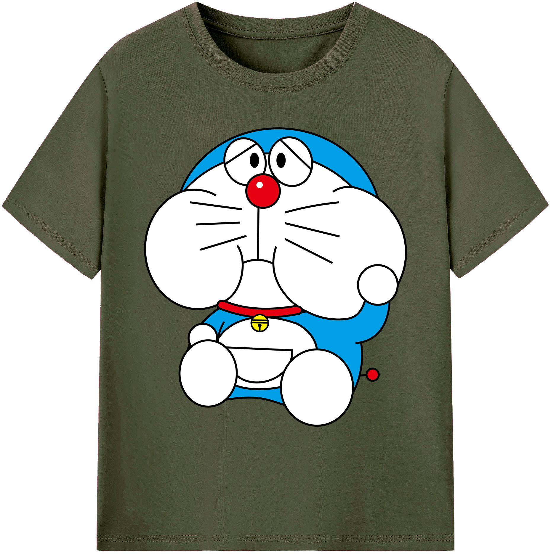 （画像用） ドラえもん Doraemon 綿100％ メンズ半袖Tシャツ｜肌触りやわらか＆通気性